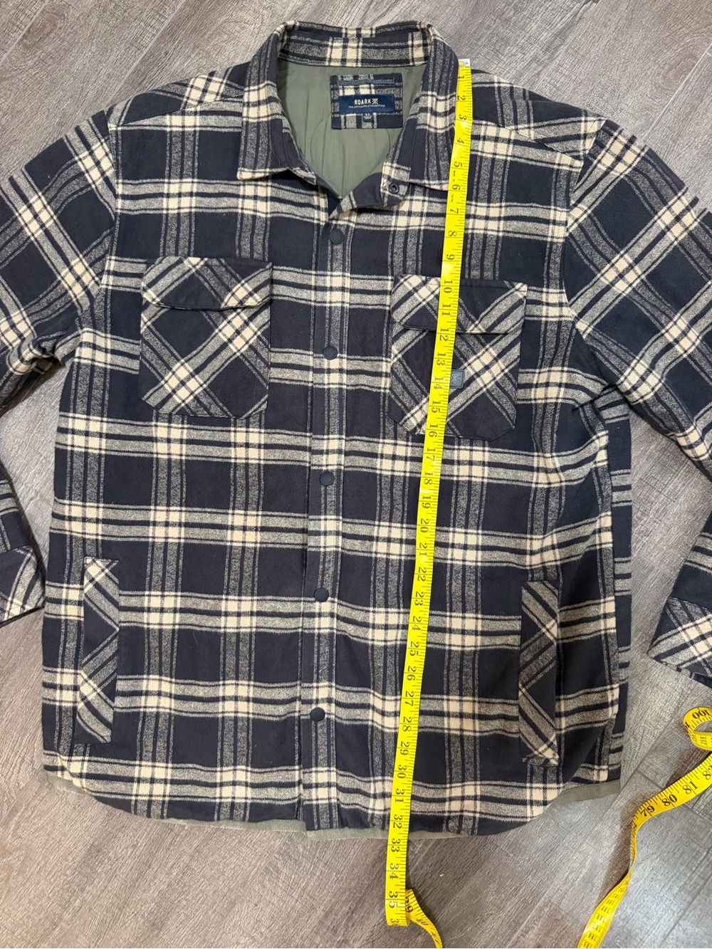 Roark Flannel Plaid Shirt Jacket - size XL - Picture 7 of 11